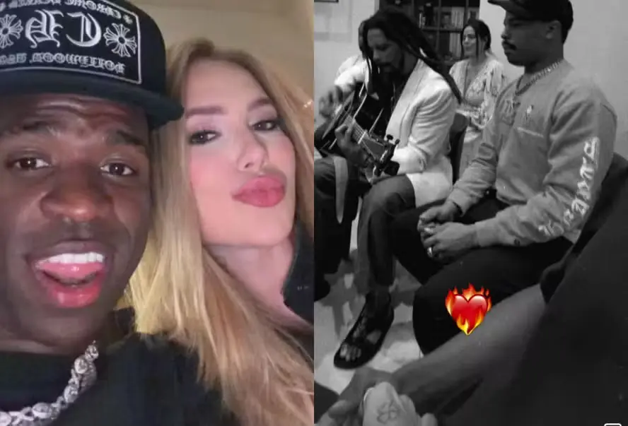 Virginia participa de janta com Vini Jr., Ronaldo, filho e neto de Bob Marley (Foto: Reprodução/Redes sociais)