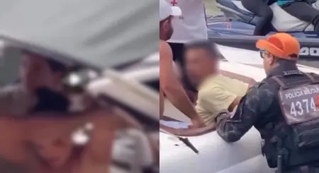 Homem é preso após espancar esposa em lancha durante o Galo da Madrugada (Foto: Reprodução)