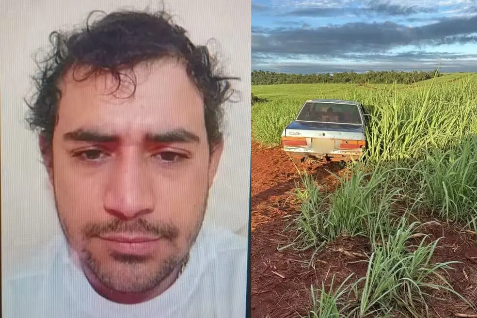 Daniel Luiz Ferrari foi morto durante um confronto com a PM. Carro usado por ele foi encontrado abandonado (Foto: Polícia Civil/PM-PR)