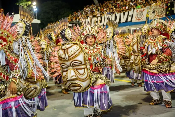 Desfile da Gaviões da Fiel no carnaval de 2025 em São Paulo — Foto: Reprodução/Facebook/Gaviões da Fiel/Sérgio Cruz Fotografia
