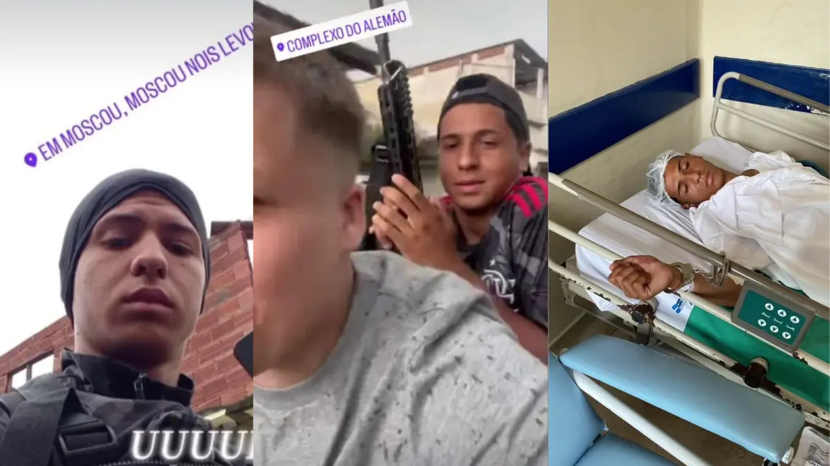 Traficante do CV é preso ao procurar atendimento em hospital no Rio (Foto: Reprodução/Redes sociais)