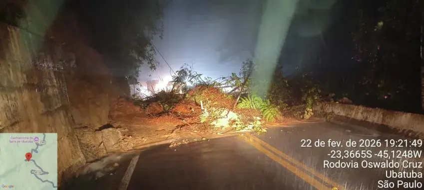 Deslizamentos interditam rodovias e deixam desaparecido em SP - Foto: Divulgação/PMSP
