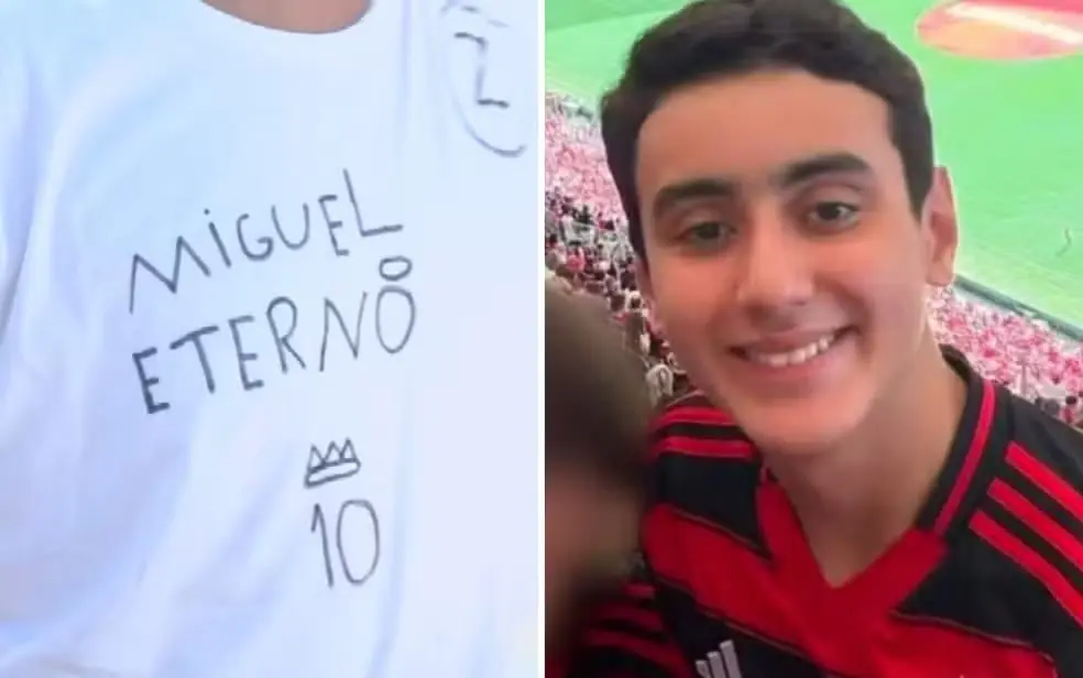 Amigos homenageiam neto de prefeito morto pelo pai, em Itumbiara: 'Miguel eterno' — Foto: Reprodução/TV Anhanguera e Reprodução/Instagram de Thales Machado