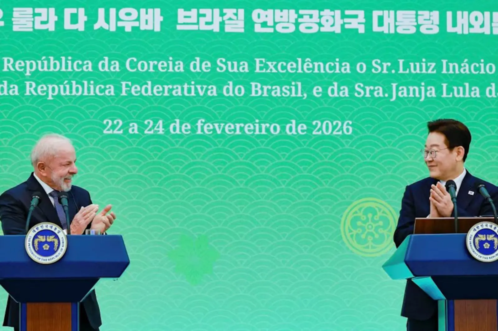 Lula e Lee Jae-myung firmaram acordos de cooperação em diversas áreas - Foto: Ricardo Stuckert/ PR 