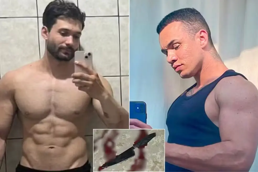 Alysson Augusto Alves Franco (à esq.) foi preso suspeito de matar o cabeleireiro Denilson Nascimento Alves (à dir.)  (Foto: Redes sociais e Reprodução)