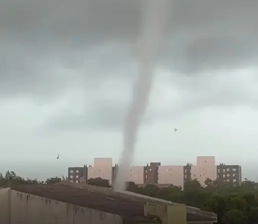 Vídeo mostra momento que tornado atinge o Rio Grande do Sul (Foto: Reprodução/Redes sociais)