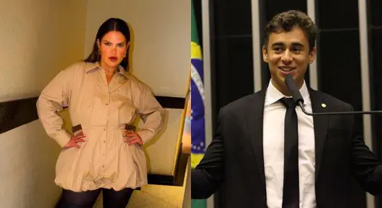 Thais Carla e Nikolas Ferreira (Foto: Reprodução / Redes Sociais & Reprodução / Câmara dos Deputados)