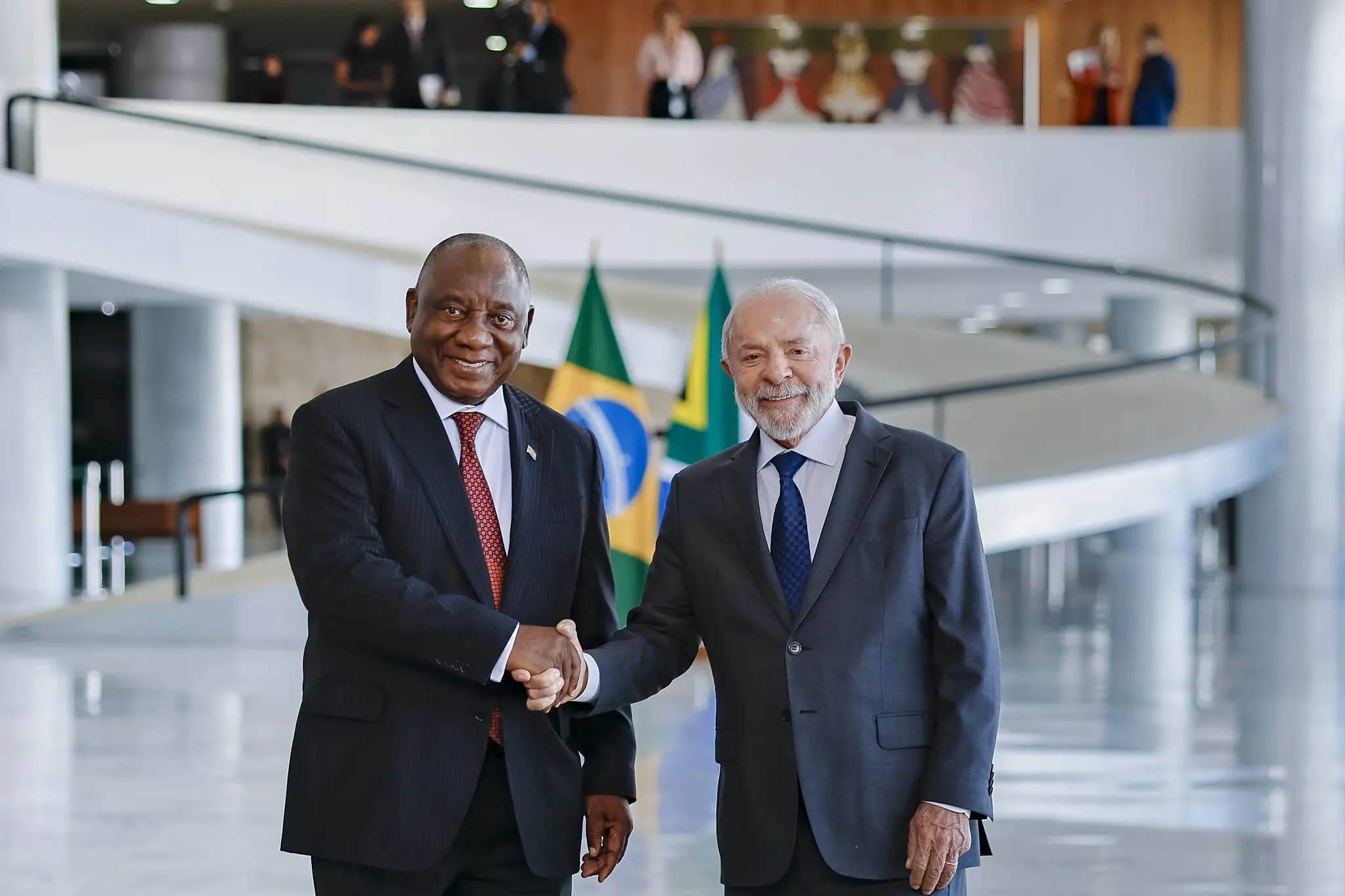 Lula se encontrou com Cyril Ramaphosa (Foto: Ricardo Stuckert / PR)