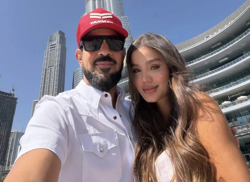 Sorocaba com a esposa em Dubai