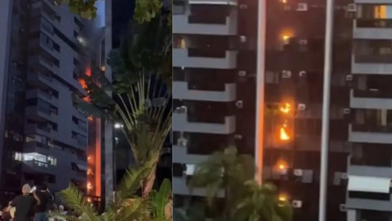 Incêndio em apartamento no RJ  (Reprodução/arquivo pessoal)