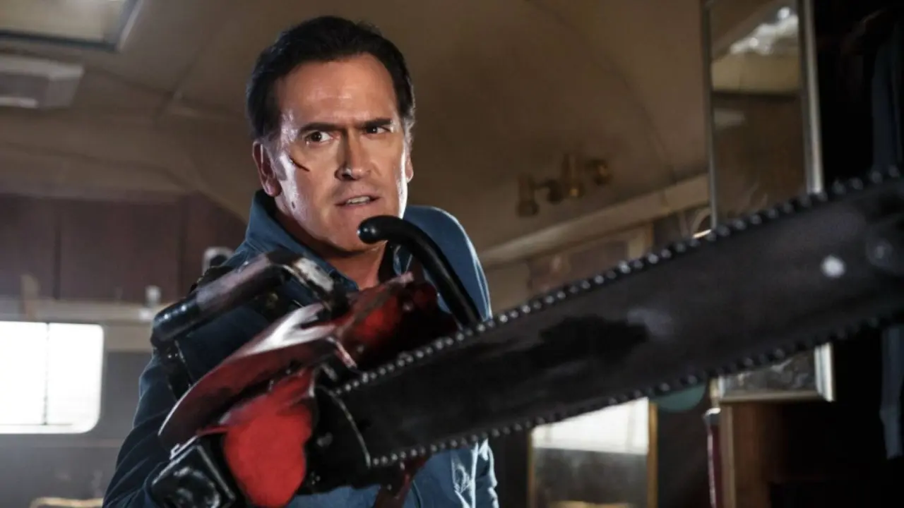 Bruce Campbell em 'Uma Noite Alucinante 2' (