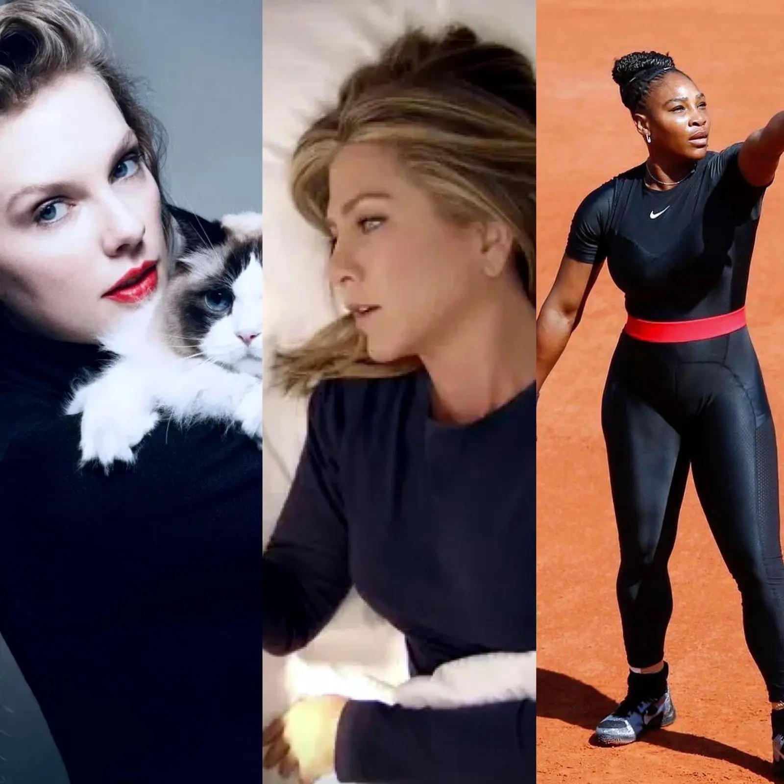 Celebridades como Taylor Swift e Serena Williams já revelaram rituais curiosos ligados à sorte. Foto: Divulgação.