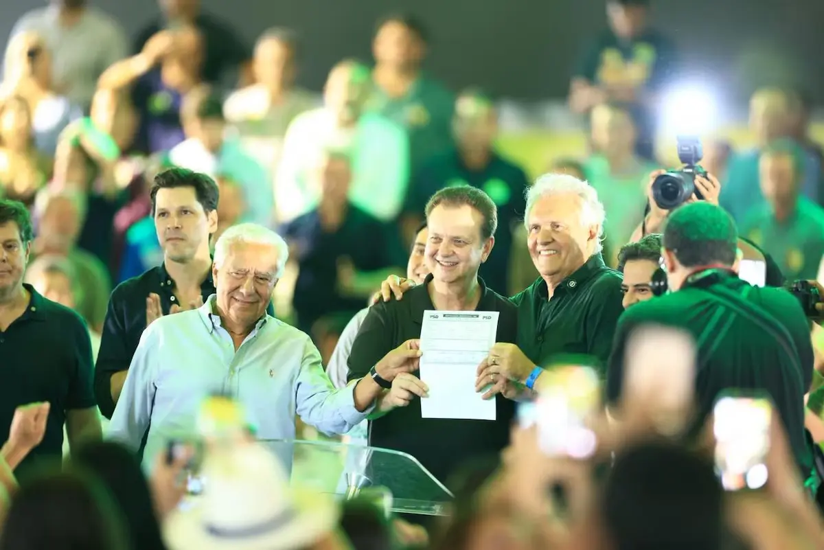 Ronaldo Caiado oficializa filiação ao PSD em evento realizado em Goiás. Foto: PSD.