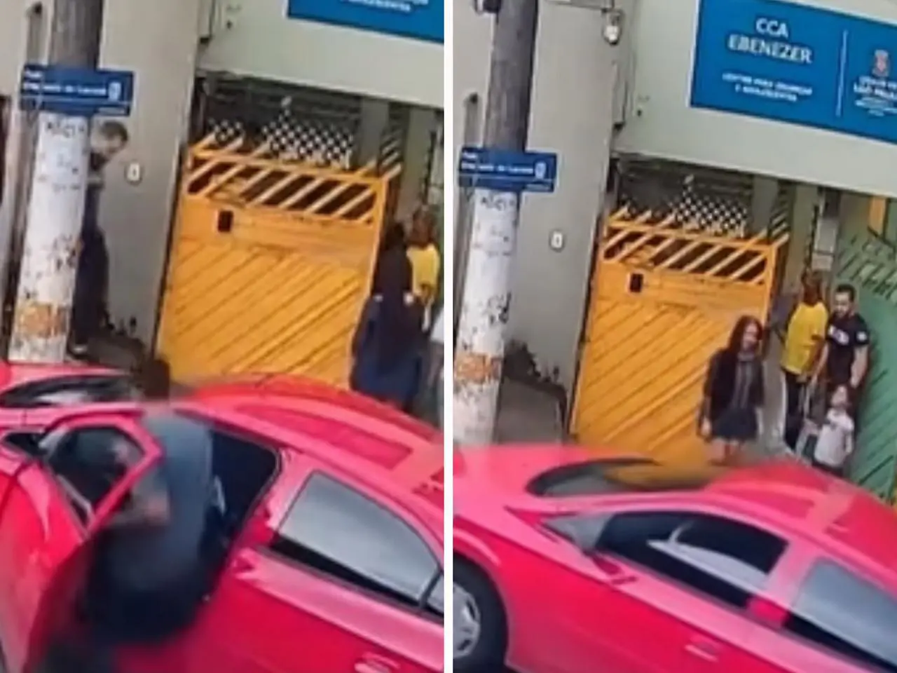 Criminoso foge com bebê de 2 meses ao roubar carro || Reprodução: Redes Sociais 