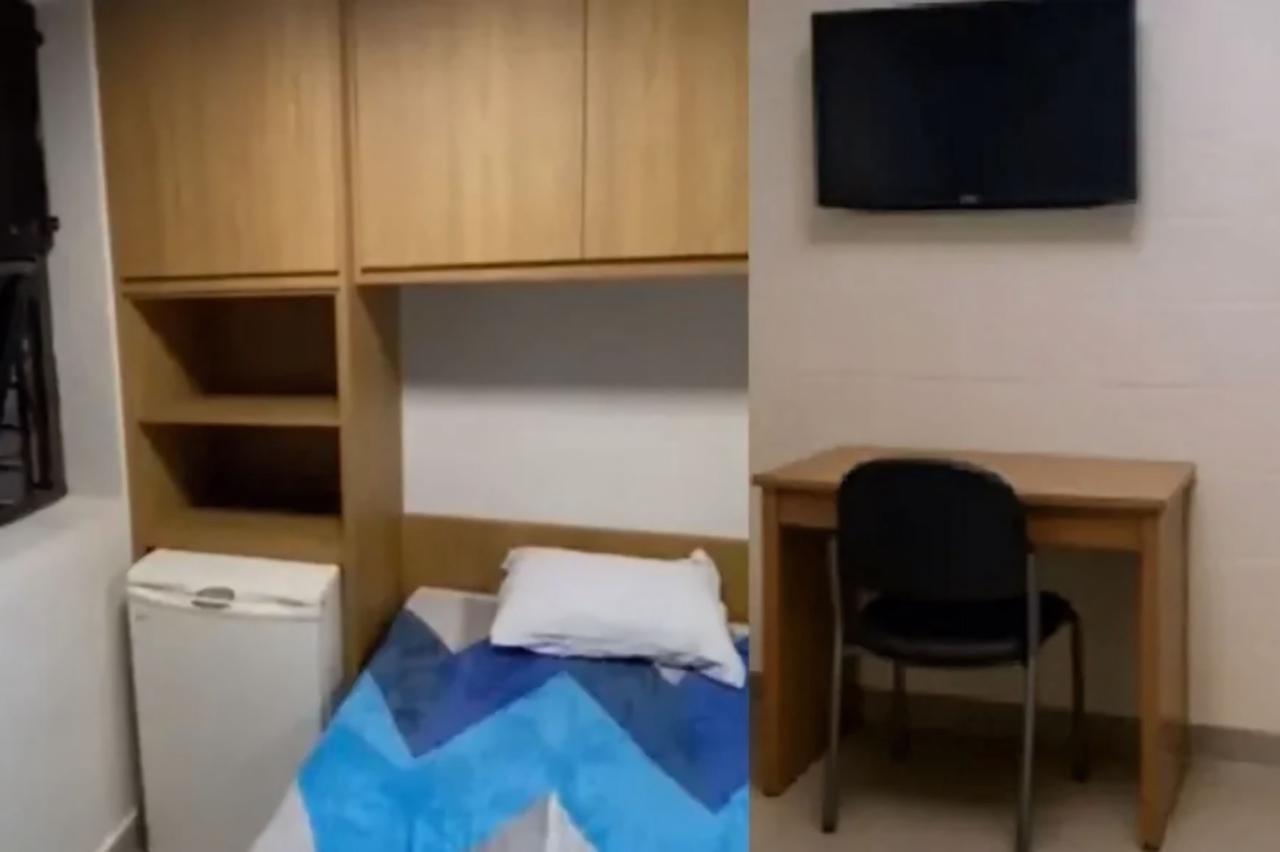 Veja como é a 'Sala de Estado' onde Bolsonaro ficou preso; Vorcaro deve ficar em espaço igual — Foto: Reprodução