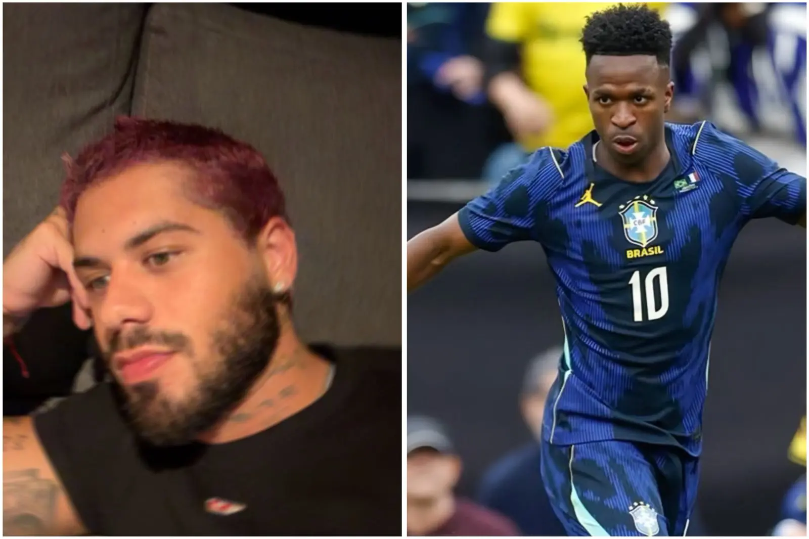 Zé Felipe detona camisa da seleção brasileira (Foto: Reprodução/Redes sociais | CBF)
