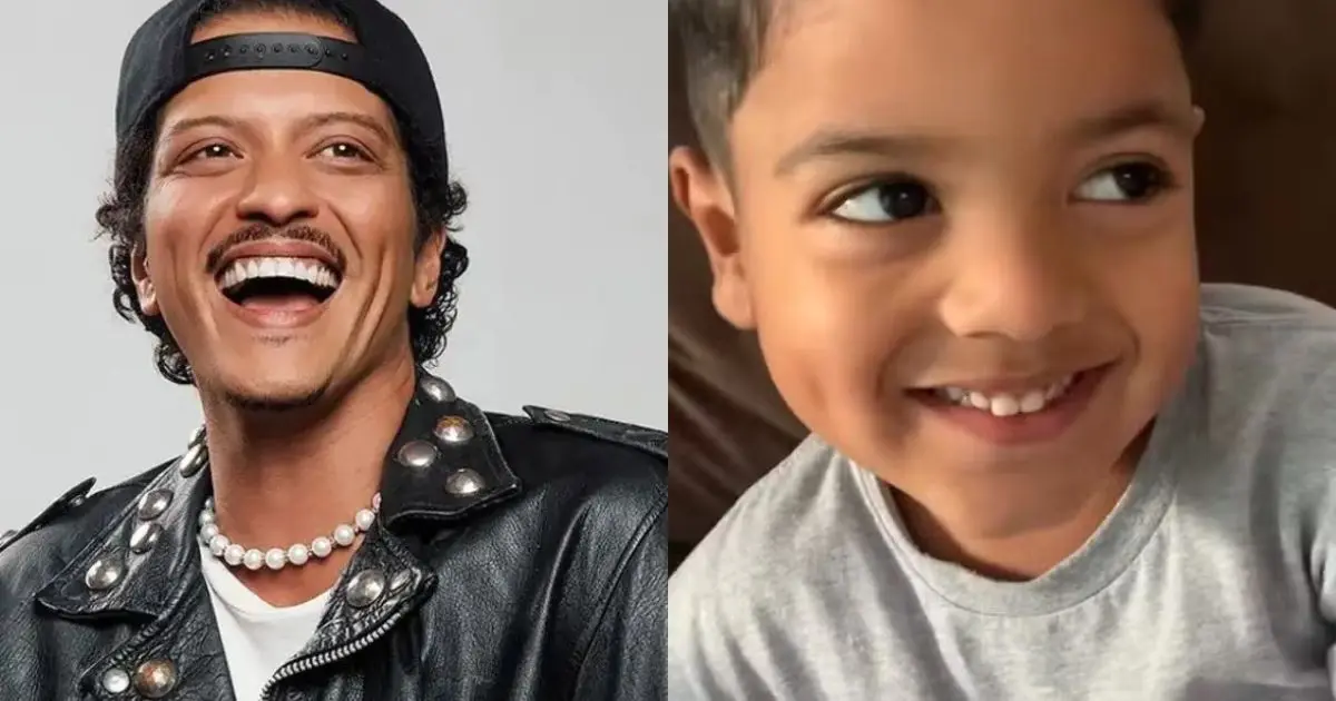 Mãe brinca sobre semelhança entre o filho e Bruno Mars, e é surpreendida com comentário do cantor