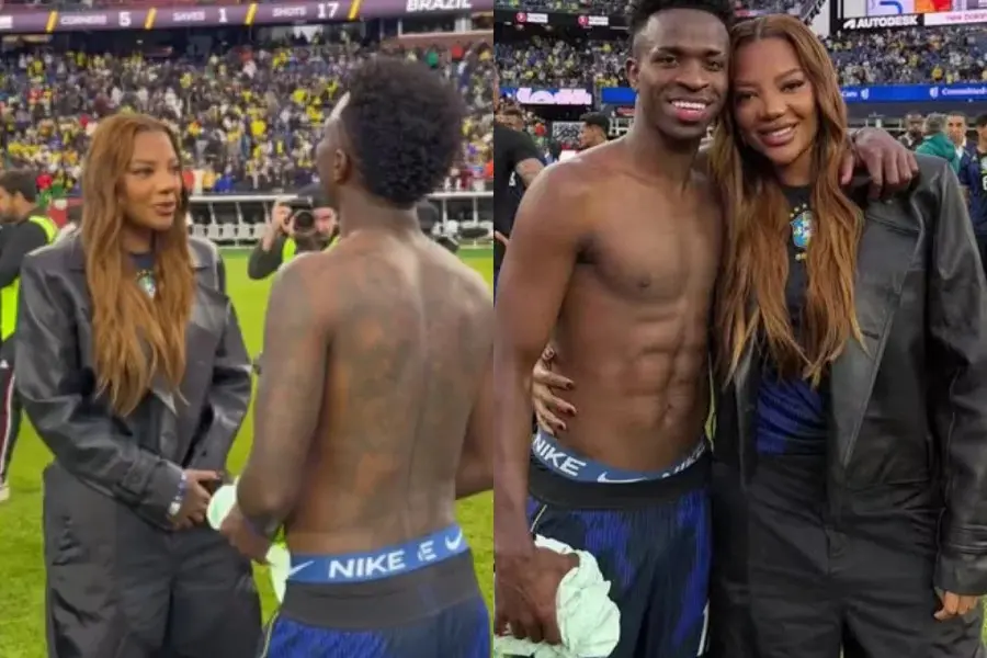Leitura labial revela o que Ludmilla disse para Vini Jr. após derrota da Seleção
