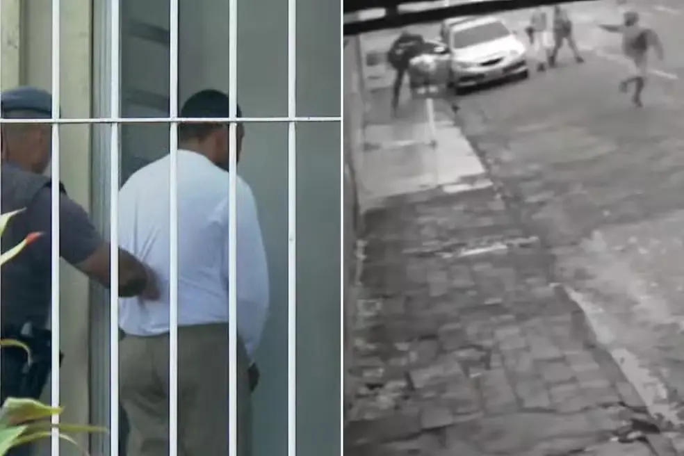 Caso ganha novas imagens e mostra ataque de ex-funcionário contra chefe após demissão (Foto:  Reprodução/TV Tribuna)