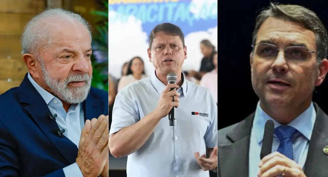 Lula empata com Tarcísio e Flávio (Foto: Reprodução)