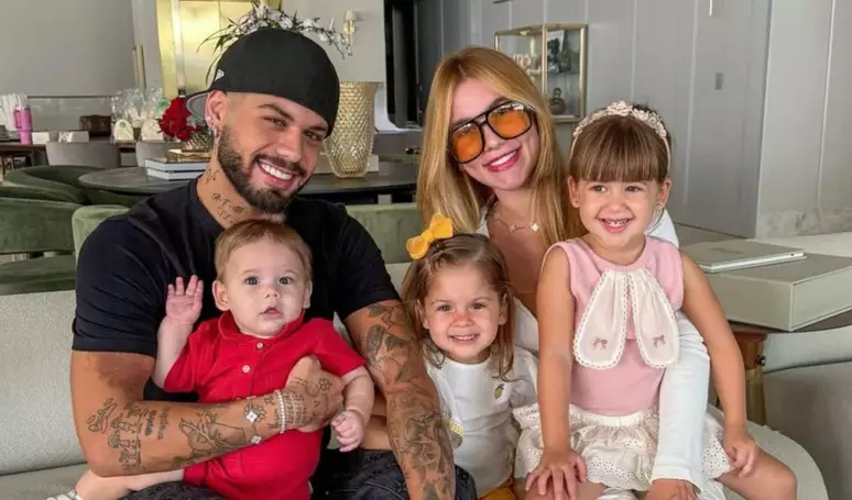 Virginia, Zé Felipe e os filhos (Reprodução/Redes Sociais)