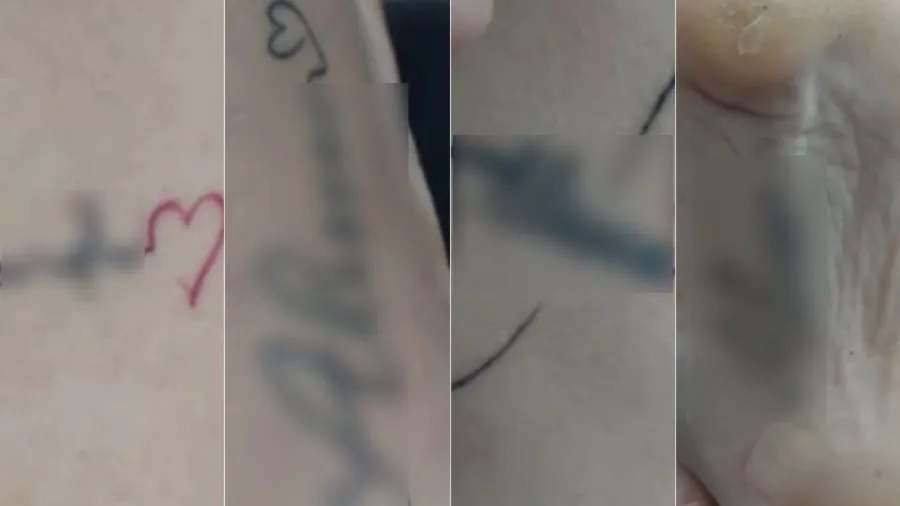 Vítima teve que tatuar nome dele dez vezes (Foto: Polícia Civil RS)