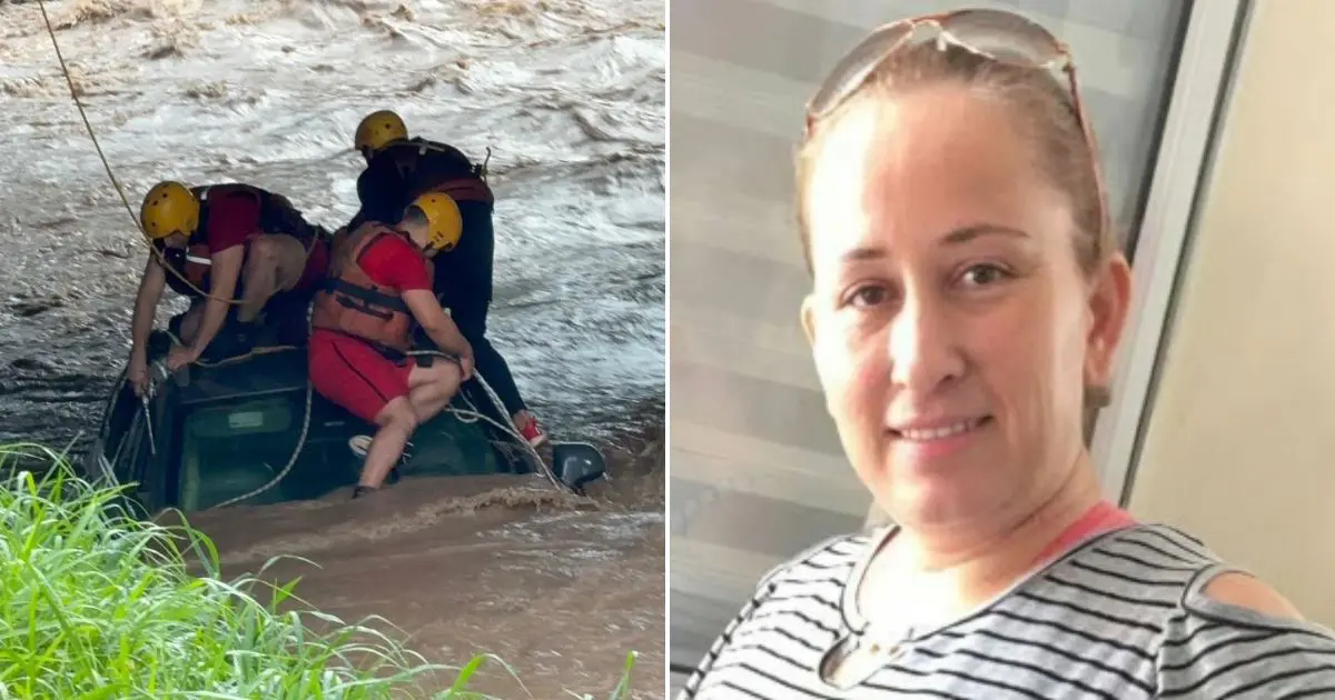 Diarista está desaparecida após carro cair em córrego; veja o acidente