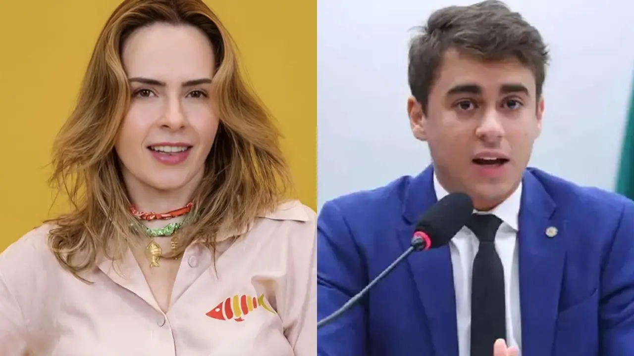 Ana Paula e Nikolas Ferreira. (Reprodução / TV Globo)