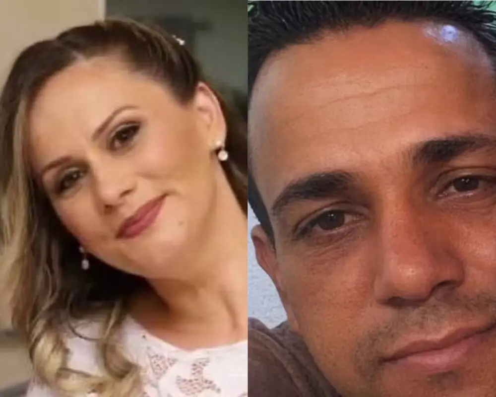 Jeane Ferreira da Silva Funes (vítima) e Renato Funes (suspeito). (Reprodução)