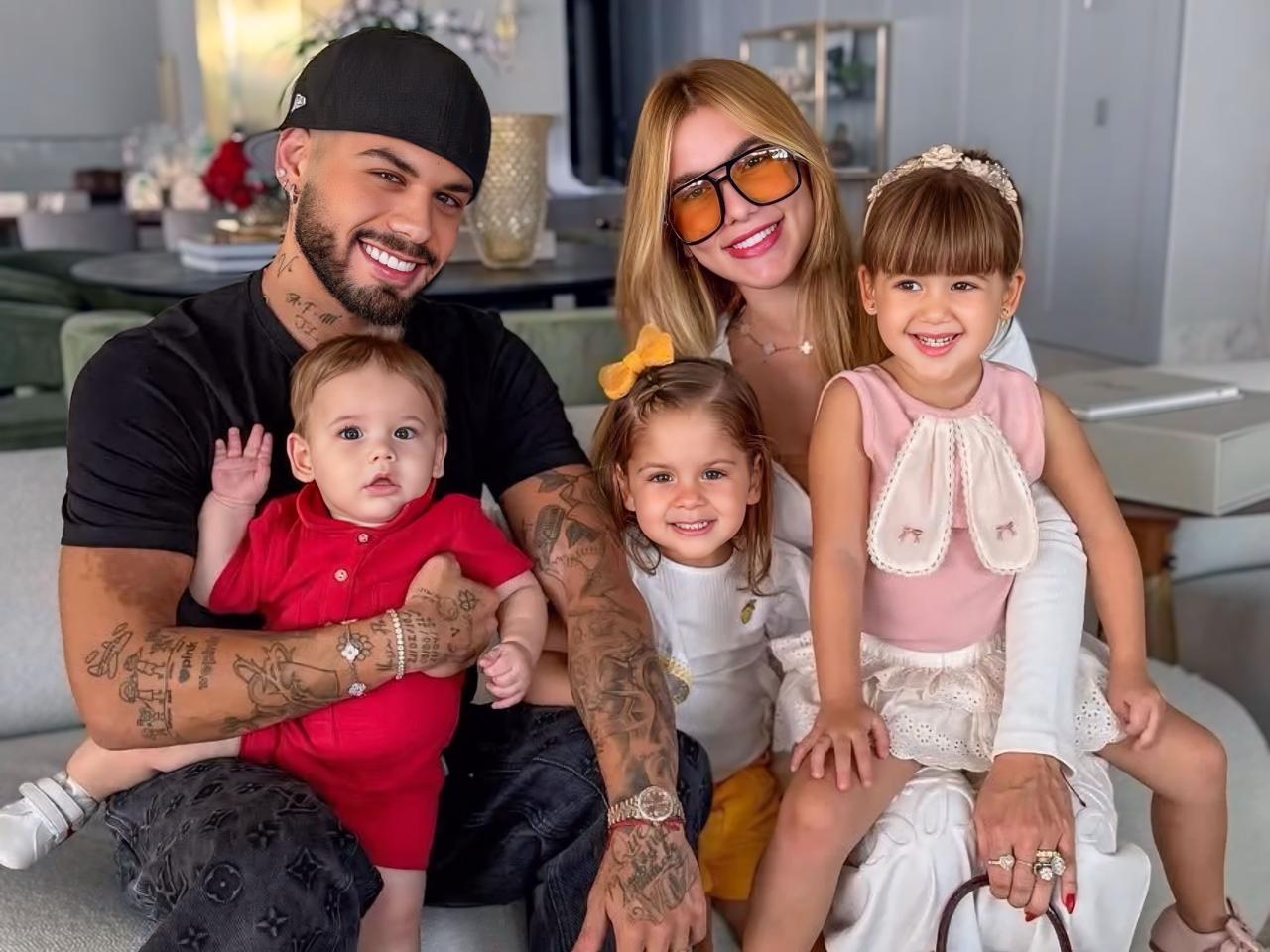 Zé Felipe, Virginia e os filhos - Reprodução: Redes Sociais