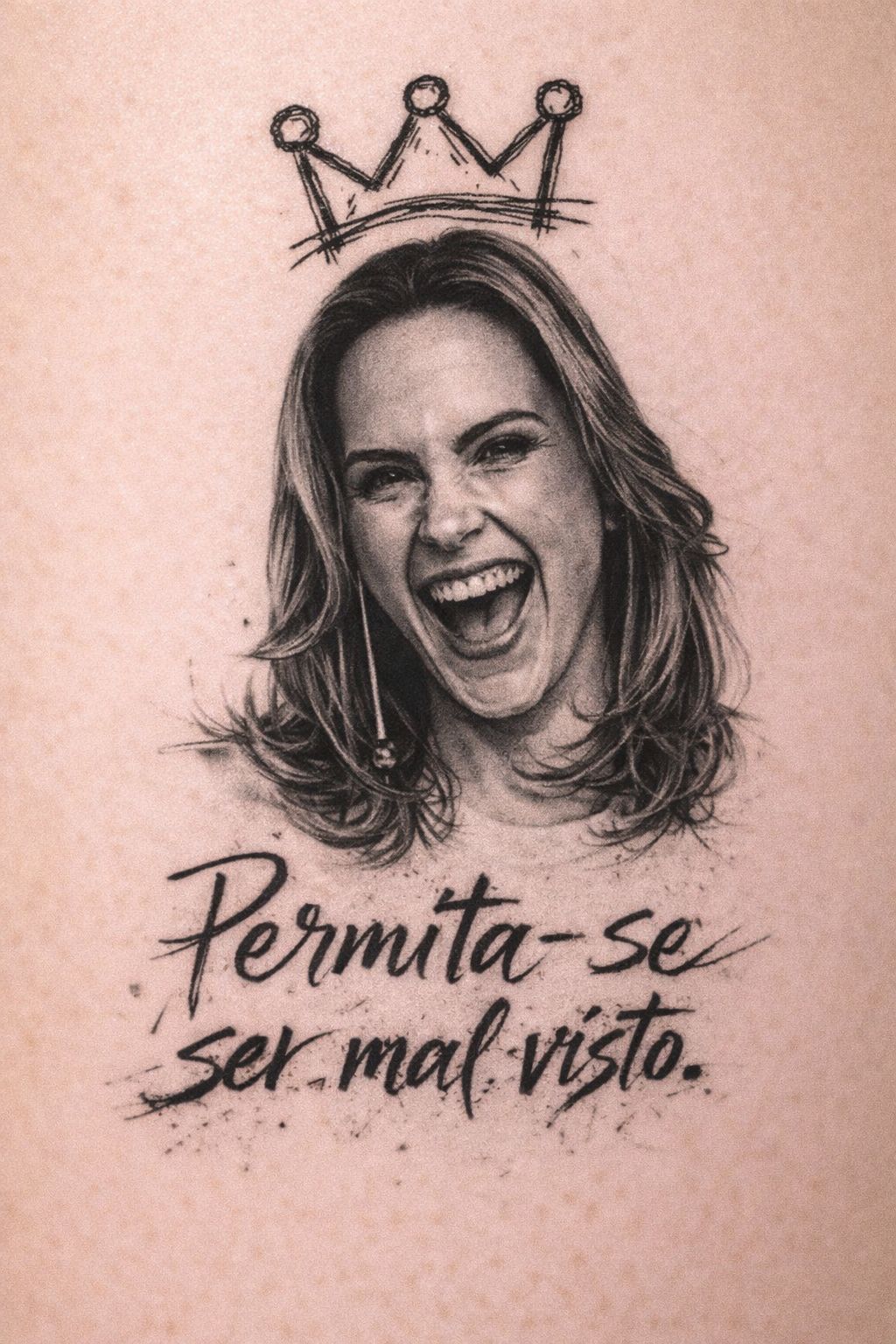 A tatuagem de Vinicios Sampaio em homenagem para Ana Paula Renault - Reprodução: Arquivo cedido ao Bacci Notícias 