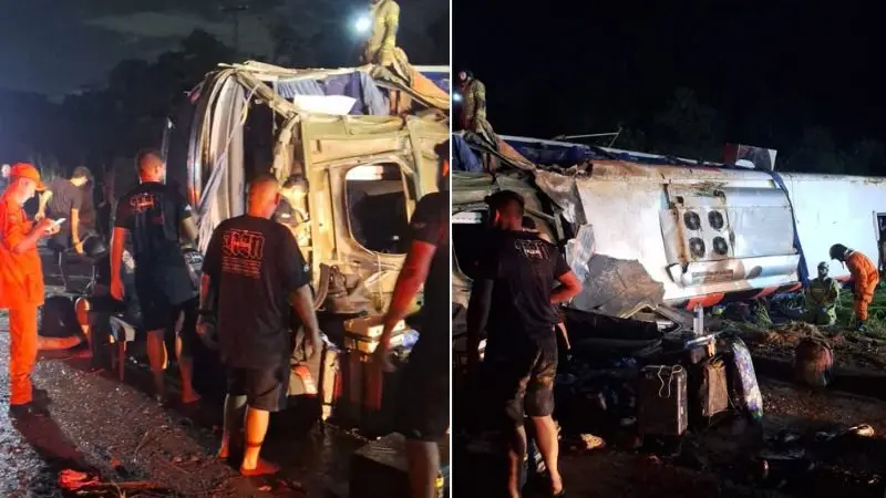 Ônibus de cantor de forró se envolve em acidente e deixa feridos