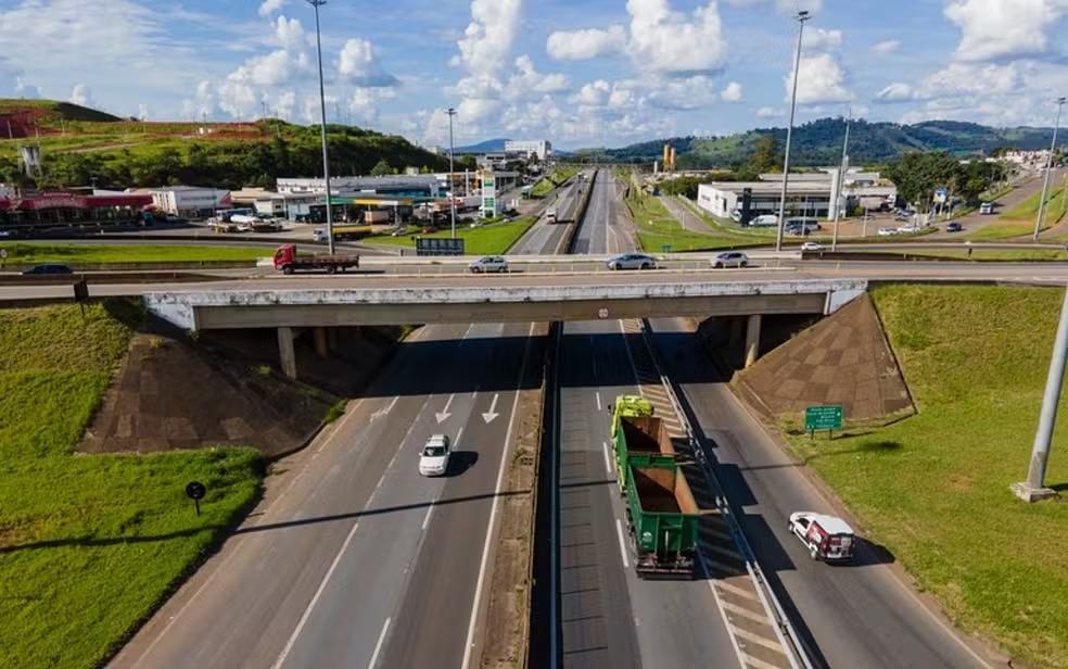 Rodovia Fernão Dias é um dos principais eixos rodoviários do país — Foto: Arquivo/Arteris Fernão Dias