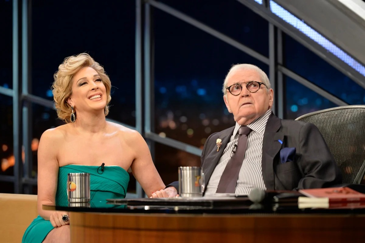 Claudia Raia e Jô Soares - Foto: Ramón Vasconcelos/TV Globo