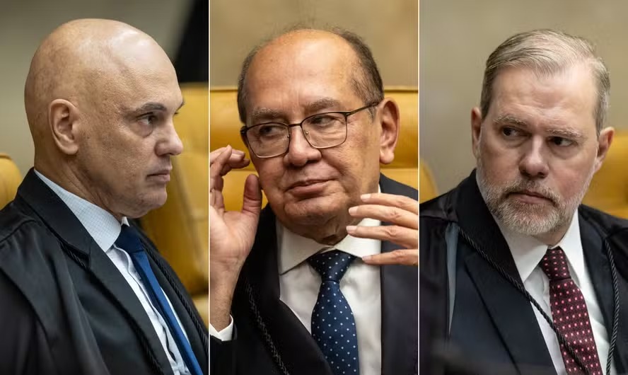 Dias Toffoli, Alexandre de Moraes e Gilmar Mendes