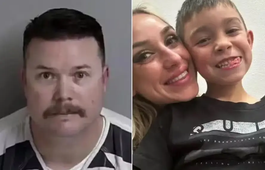Darin McFarlin, de 47 anos, matou a tiros Marissa Divodi-Lessa Herzog, de 29, e no filho dela, Josiah, de 7 (Foto: Reprodução/El Dorado County Sheriff's Office; Reprodução/GoFundMe)