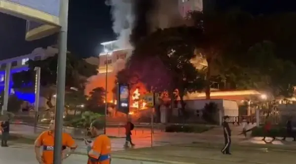 Fritadeira elétrica causa incêndio em prédio histórico do Rio (Foto: Reprodução/Redes sociais)