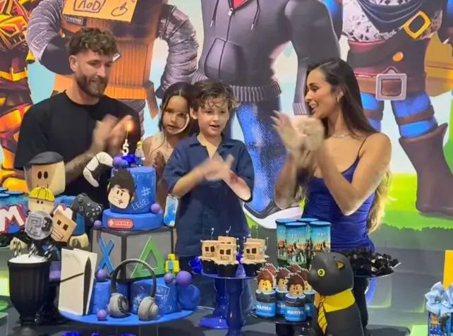 Léo e Tainá no aniversário do filho Matteo (Foto: Reprodução / Redes Sociais)