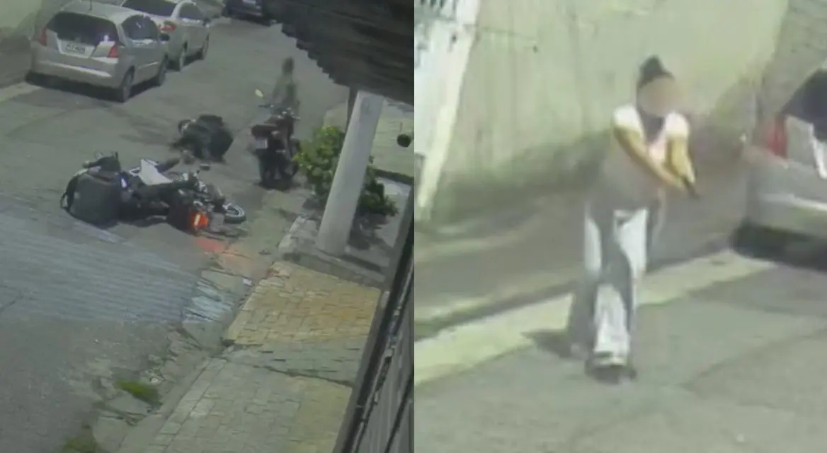 PM atira contra suspeitos (Foto: Reprodução)