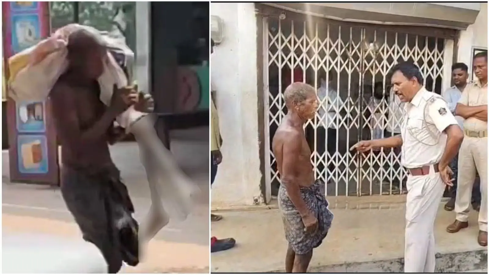 Homem carregou o corpo da mulher pelas ruas (Foto: Reprodução)