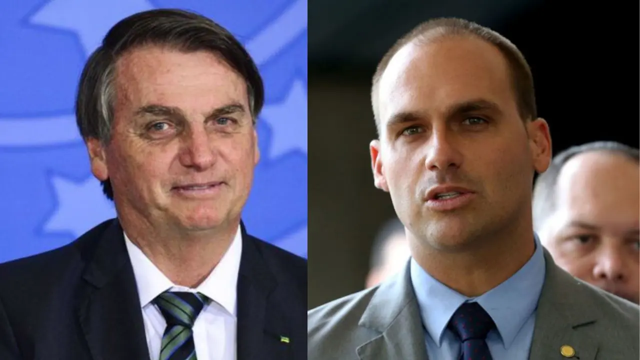 Jair e Eduardo Bolsonaro (Foto: Reprodução/ Wilson Dias/Agência Brasil)