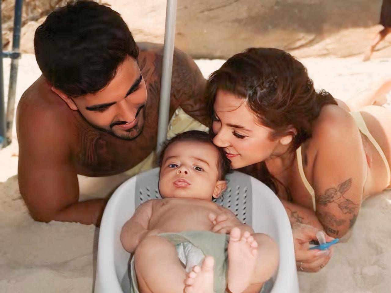 O casal Nathalia Valente e Yuri Meirelles com o filho Thalles || Reprodução: Redes Sociais 