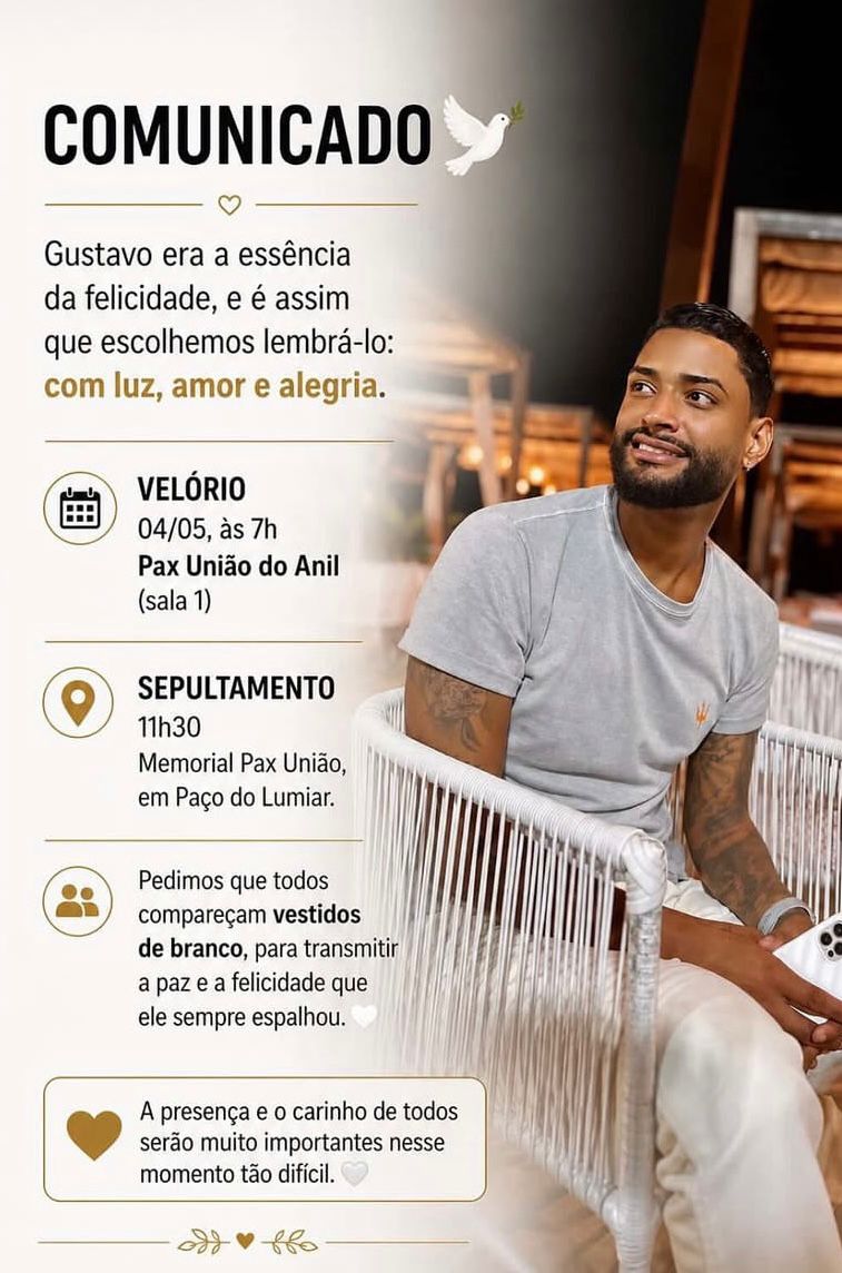 Influenciador Gustavo Dias || Reprodução: Redes Sociais