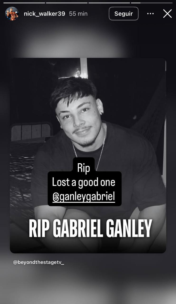 Nick Walker se despede de Gabriel Ganley