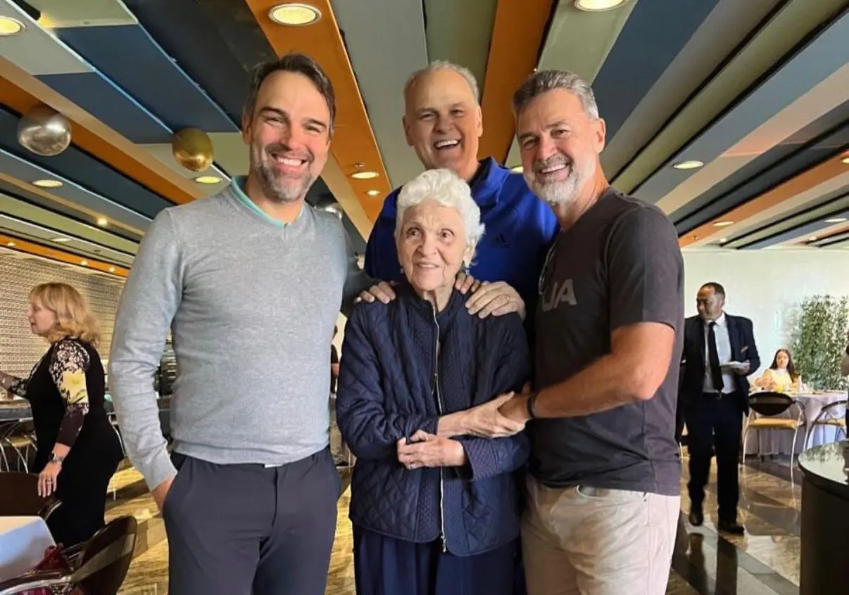 Mãe de Tadeu Schmidt morreu apenas 38 dias após filho Oscar Schmidt (Foto: Reprodução/Redes sociais)