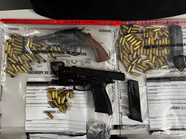 Armas e munições apreendidas || Reprodução: Polícia Civil 
