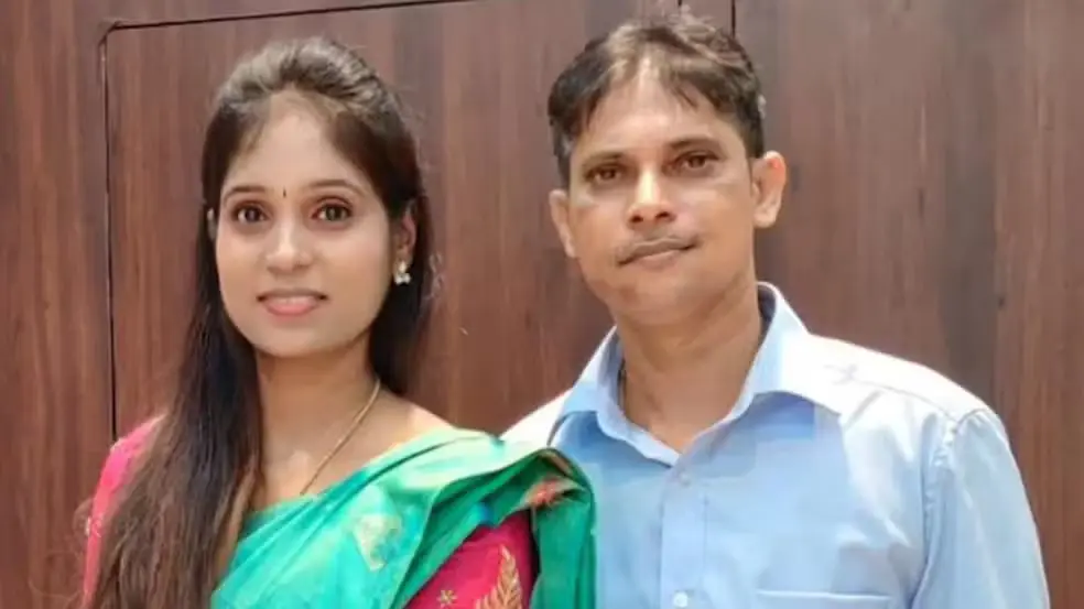 Nagalakshmi e o marido Subramanian 