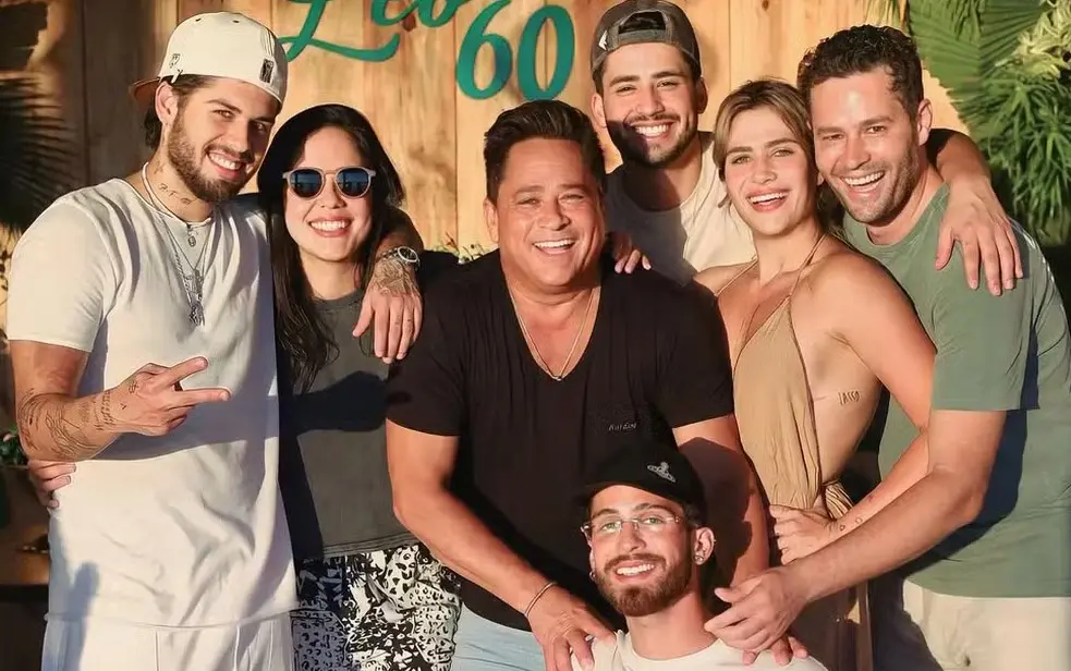 O cantor Leonardo e os filhos || Reprodução: Redes Sociais 