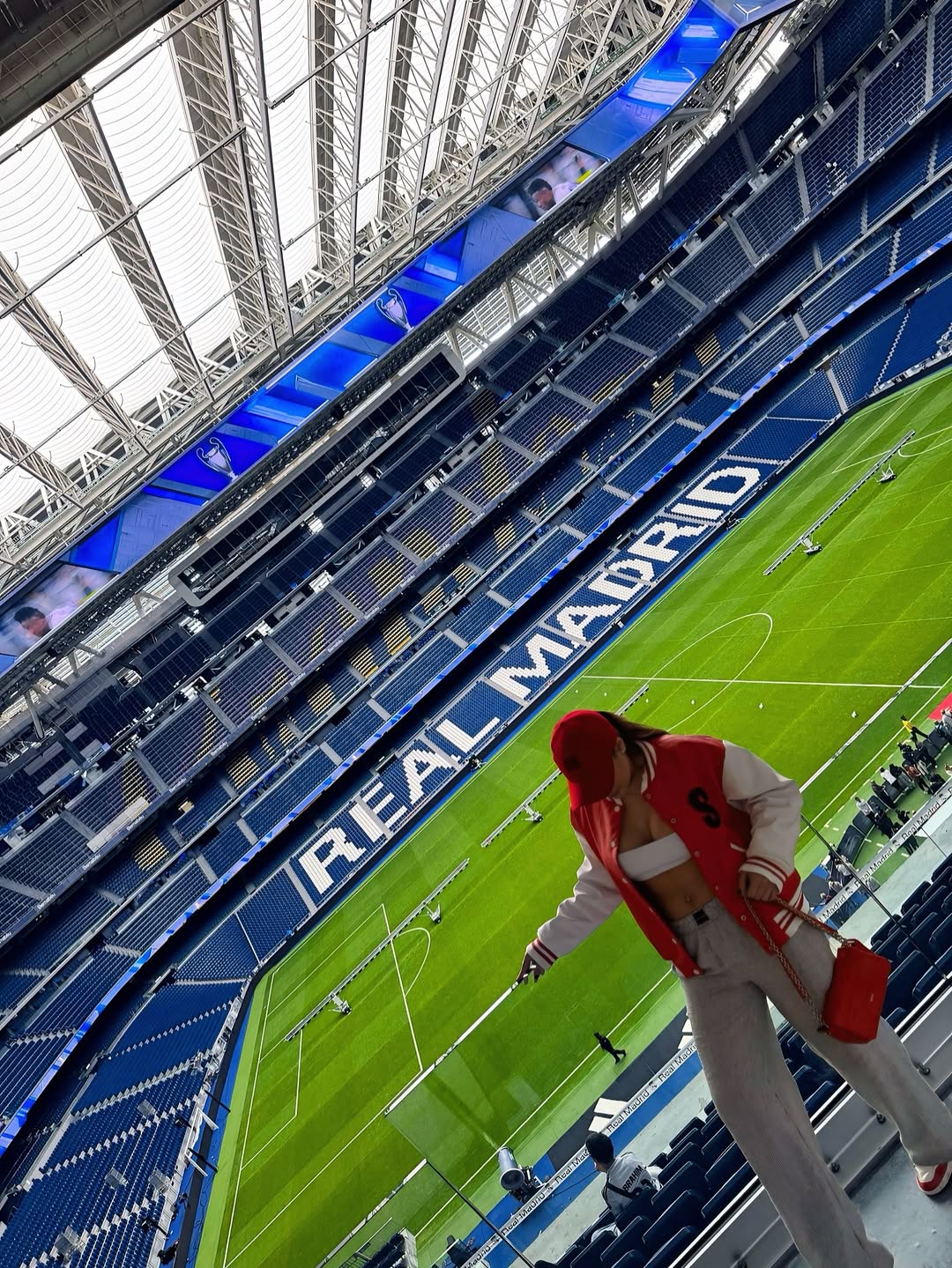 Bruna Pinheiro no Estádio Santiago Bernabéu (Foto: Reprodução / Redes Sociais)
