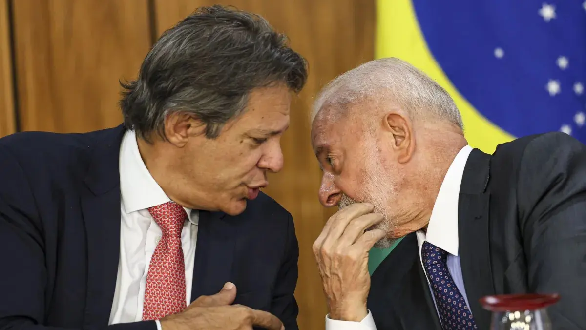 O presidente Luiz Inácio Lula da Silva e o ex-ministro da Fazenda, Fernando Haddad  - Foto:  Marcelo Camargo/Agência Brasil